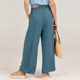 thumbnail image 6 of 2025 Womens Dress Pants Business Casual High Waisted Wide Leg Trousers Work Office Pull On Stretch Pants, 6 of 6