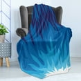 thumbnail image 4 of Trippy Soft Flannel Fleece Throw Blanket, Abstract Gas Background Exploding Motion Energy Modern Printed Illustration, Cozy Plush for Indoor and Outdoor Use, 60" x 80", Violet Blue, by Ambesonne, 4 of 5