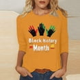 thumbnail image 1 of RKSTN Blouses pour Femmes T-Shirts de Mode pour Femmes Col Rond Décontracté Manches 3/4 T-Shirt Ample Blouses Habillées Décontractées, 1 of 5