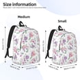 thumbnail image 3 of Honeii Rose Flower B Print Canvas College Laptop Backpack, Durable Rucksack Travel Notebook Bag School Backpack Book Bag for Men Women-Small, 3 of 7