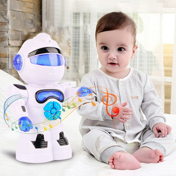 EGNMCR Toys, Intelligent Robot, Children's Gifts, Electric Lighting, Music, Dance, Puzzle, Early Education T1 Robot Cartoon robot Birthday Gifts for Kids