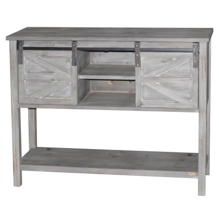table console doors barn sliding farmhouse shelf middle antique space