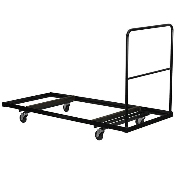 Flash Furniture Black Folding Table Dolly for 30''W x 72''D Rectangular Folding Tables