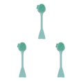 thumbnail image 4 of Cepillo de limpieza facial Minnieouse cepillo de masaje facial de silicona doble cabeza pez Verde, 4 of 6