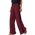 thumbnail image 3 of Aofany Womens Slacks Elastic Waist Straight Leg Pants Plus Size Casual Loose Commuting Trousers with Pockets, 3 of 8
