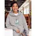 thumbnail image 2 of Unicorn Swimming Float  Hoodie Women -Image by Shutterstock, Female XX-Large, 2 of 4
