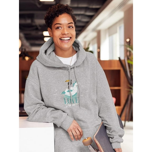 Unicorn Swimming Float  Hoodie Women's -Image by Shutterstock