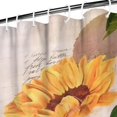 thumbnail image 3 of Leaf Newspaper Text Sunflower Pattern Shower Curtain 72"x84" ,Bathroom Decorative Shower Curtains Set with 12 Hooks,Modern Waterproof Washable Shower Curtain, 3 of 6