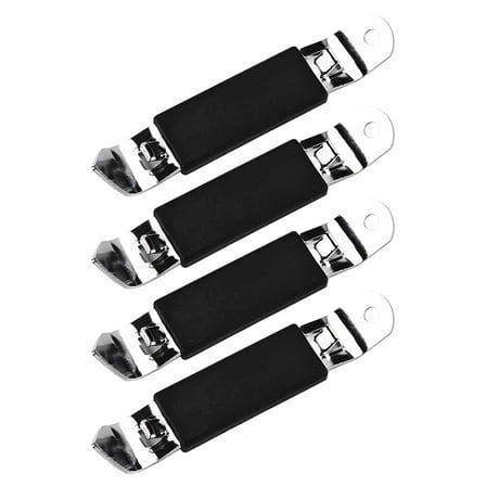 WHAMVOX 4Pcs Can Opener with Bottle Opener Portable in Black for Kitchen Tool and Seniors