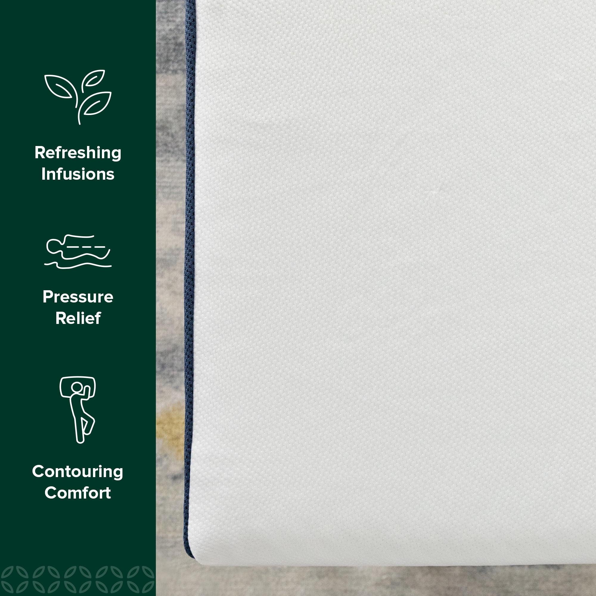 Zinus 12" King Green Tea Waterfall Memory Foam Mattress in a Box