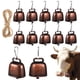 thumbnail image 1 of 12 piezas COA VACA CAMINACIÓN CHOLAS PASTINGLING COMPLETAS ANTI-METAL DE METAL Campanas fuertes para animales de granja, 1 of 5
