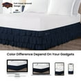 thumbnail image 4 of SGI Bedding 09 Inch Multi Ruffled Bed Skirt | Microfiber Bed Skirt | Fade Resistant, Wrinkle Free, Anti-static, Decorative, Extra Storage Space, Clutter-Free | California King, Navy Blue, 4 of 8