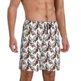 thumbnail image 2 of Vsdgher Chickens Peck Grain Print Men's Pajama Shorts Lounge Bottoms Sleep Shorts Elastic Waist Lightweight PJ Shorts with Pockets-4X-Large, 2 of 6