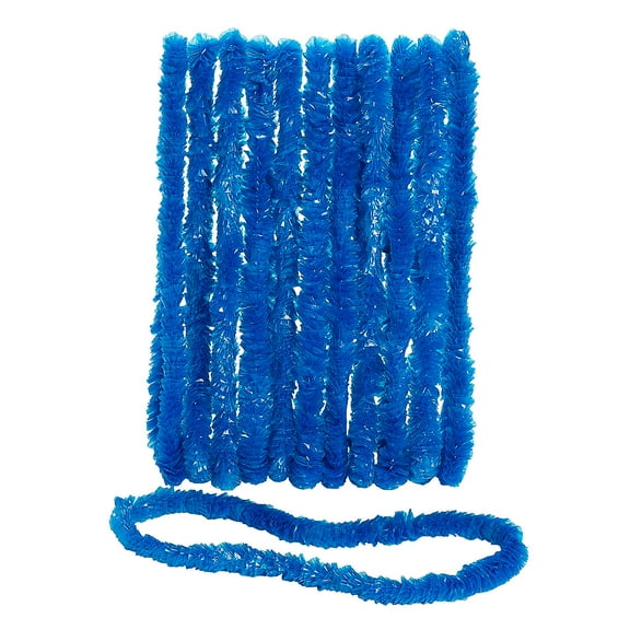 Blue Plastic Leis (50Pc) - Apparel Accessories - 50 Pieces