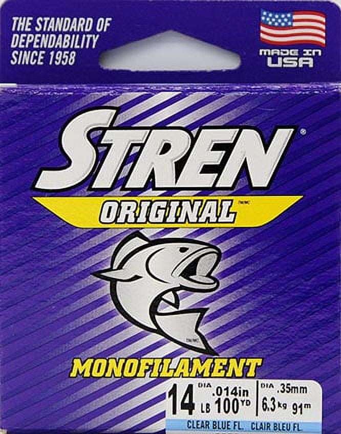 Stren Original, Clear/Blue Fluorescent, 14lb 6.3kg Fishing Line