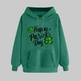 thumbnail image 6 of NuoCaiYun Women's Funny Print St. Patrick's Day Hooded Drawstring Pullover Long Sleeved Loose Comfortable Sweatshirt with Pocket, 6 of 6