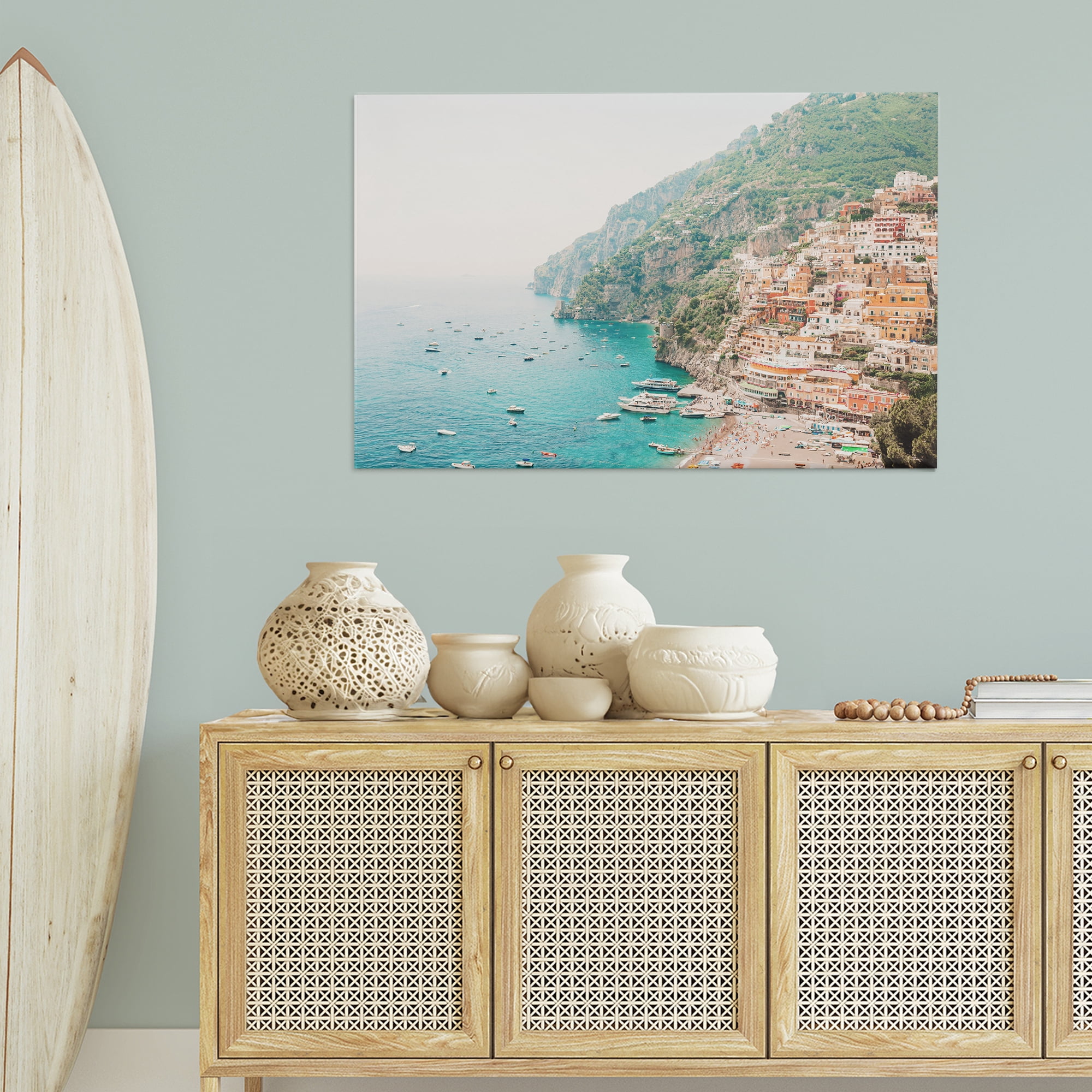 Stupell Industries Amalfi Coast Harbor Cities & Countries Photography Wrapped Canvas Art Print Wall Art, 45 x 30