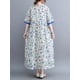 thumbnail image 3 of Vestido Irfora Vestido suelto de mujer con bolsillos Floral Medias mangas Cordón en la cintura Vestido de vacaciones Irfora Vestido, 3 of 5