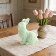 thumbnail image 5 of Xecvkr Easter Bunny Shaped Cute Home Decor Small Ceramic Ornament Crafts Realistic Flexible Desktop Living Room Study Bedroom Multi Style 1pc Green, 5 of 7