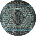 thumbnail image 1 of Ahgly Company Indoor Round Persian Light Blue Traditional Area Rugs, 6' Round, 1 of 4