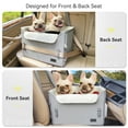 thumbnail image 6 of PETSFIT Dog Booster Car Seat, Waterproof PU Leather Car Seat for Dogs with Patented Safe Buckles, 2 Clip-On Safety Leashes, Grey, 6 of 10