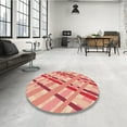thumbnail image 4 of Ahgly Company Machine Washable Indoor Square Transitional Light Salmon Pink Area Rugs, 8' Square, 4 of 7