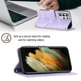 thumbnail image 7 of Tarise Phone Case for Samsung Galaxy S21 Ultra, Premium PU Leather Card Holder Wrist Strap Magnetic Closure Flip Stand Function TPU Interior Book Cover for Samsung S21 Ultra 5G Wallet Case, Purple, 7 of 7