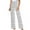 White, variant on ZZwxWA Women's Dressy Plaid Pants Soft Skinny High Waist Casual Work Office Long Trousers Fashion Pull On Business Pants