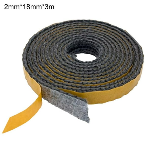 3 Meters Black Flat Stove Rope -Self Adhesive Fiberglass Seal Stove Fire Rope Fireplace Door Sealing Gasket Cord Replacement