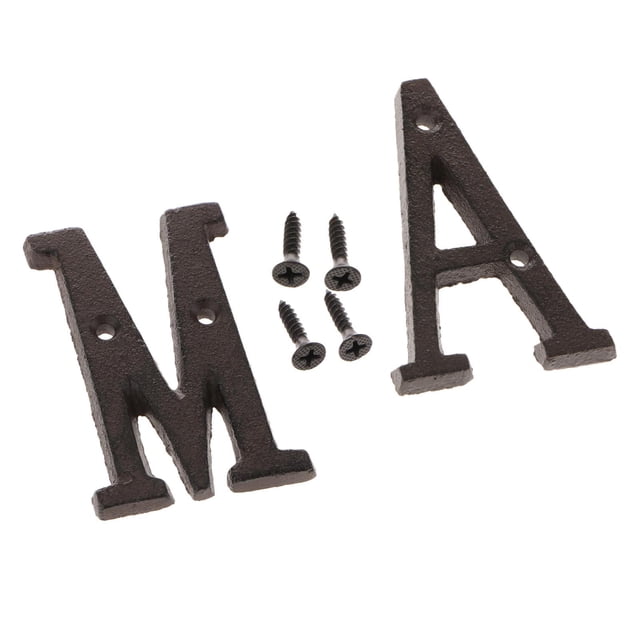 2x Hierro Creativo DIY licencia de Puerta Etiqueta símbolo Decoración de Pared Decoración para Gloria Etiqueta de la letra de la placa de la puerta