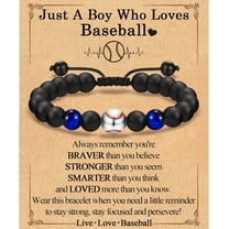 Soccer Football Basketball Baseball Hockey Bracelet Gifts for Boys Players Team Lovers Son Grandson Brother Nephew Friend as Birthday/Valentines Day/Graduation/Back to School/Christmas Gifts