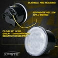 thumbnail image 4 of Xprite LED Amber Turn Signal Light with Halo DRL for 07-18 Jeep Wrangler JK, Clear/Smoke Lens, 3000K Amber Light Color, White Halo, 4 of 7