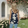 thumbnail image 4 of JGNGSHN Tank Tops for Women 2025 Summer Casual Pleated Square Neck Shirts Sleeveless Tuncis Fashion Printed Tees, 4 of 4
