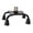 Large, variant on Cane Tip Cane Foot Pads Extra Stability with 4 Support Rubber Feet Base Accessory for walking rod Cane Ferrules Universal Quad Cane Tips Rotating Small
