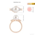 thumbnail image 5 of ANGARA South Sea Cultured Pearl Bypass Ring with Diamond Trio in 14K Rose Gold for Women | June Birthstone, Birthday, Anniversary, Jewelry Gift for Women | Pearl Ring, 5 of 8
