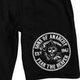 thumbnail image 2 of Sons of Anarchy SOA Fear the Reaper Men's Black Lounge Shorts-3XL, 2 of 5