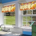 thumbnail image 6 of Fall Harvest Pumpkin Leaves Curtain Valances for Kitchen Windows 54x18 Inch Summer Autumn Sunflower Rod Pocket Window Valance Treatments Thanksgiving Curtains for Bedroom Bathroom Living Room Decor, 6 of 6