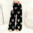 thumbnail image 2 of hotojiny Valentine's Day Fluffy Pajama Pants for Women Comfy Fuzzy Pj Bottoms Soft Winter Heart Lounge Trouser Fleece Sleepwear, 2 of 7