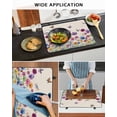 thumbnail image 5 of Large Induction Cooktop Protector Mat Vintage Flowers Stove Top Covers for Electric Stove, Watercolor Butterfly Dragonfly Daisy Beige Decorative Stove Burner Cover Mats, Glass Top Stove Cover, 5 of 7