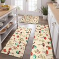 thumbnail image 2 of Colorful Mushroom Doodle Beige Pattern Kitchen Rugs Sets Of 3,Kitchen Runner Rugs Non Skid Washable,Decorative Kitchen Floor Mats for Kitchen,Sink,Laundry,17"x30"+ 17"x47" + 17"x59", 2 of 6