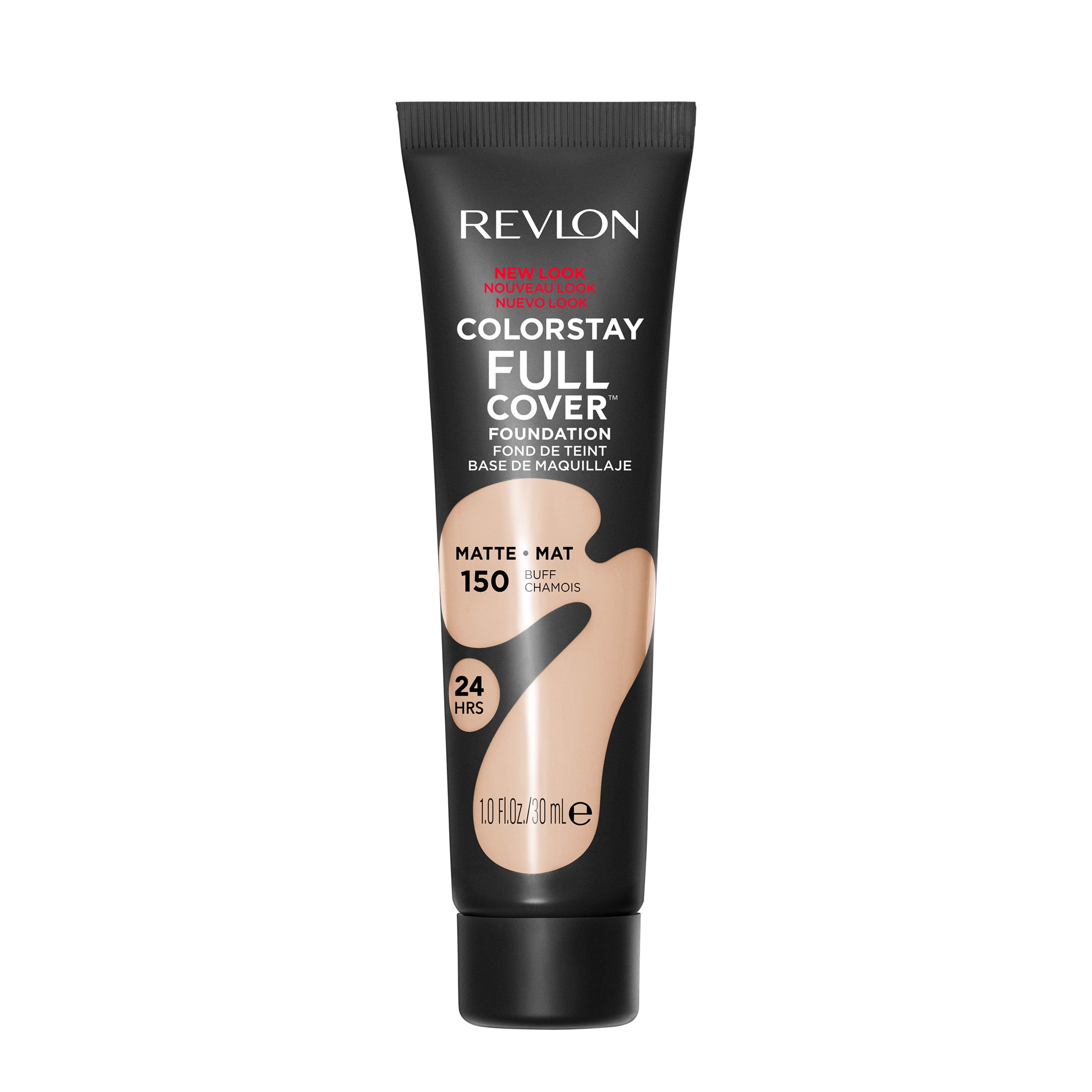 Revlon ColorStay Full Cover Longwear Matte Foundation, Heat & Sweat Resistant Lightweight Face Makeup, 150 Buff, 1.0 fl oz