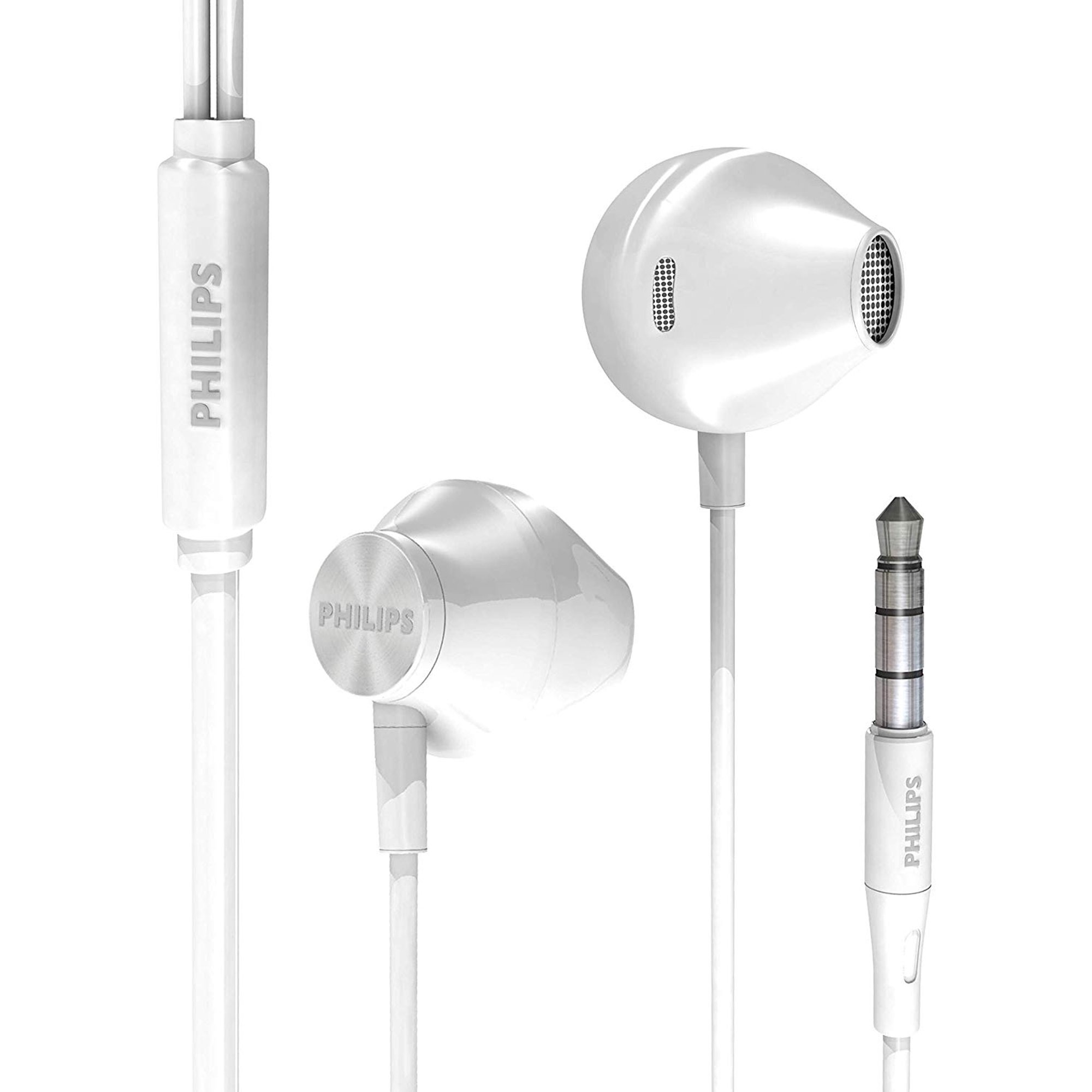 PHILIPS Wired Earbuds, in Ear, Bass Clear Sound, Ergonomic Comfort-Fit