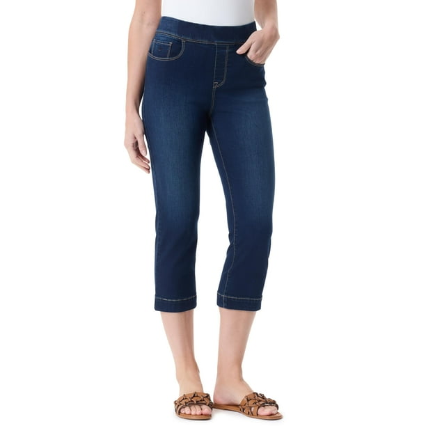 Pantalones Capri Gloria Vanderbilt Amanda con Cintura Elástica y Entrepierna de 53 cm