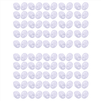 50 Pairs of Silicone Eyeglass Nose Pads Push in Round 9mm