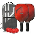 thumbnail image 1 of Zdle Pickleball Paddles Set of 2 Pickleball Rackets Graphite Pickleball Set with 4 Pickleball Balls Pickleball Bag Polypropylene Honeycomb Core Pickle Ball Raquette Set of 2 for Pickleball Equipment, 1 of 8