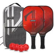 Zdle Pickleball Paddles Set of 2 Pickleball Rackets Graphite Pickleball Set with 4 Pickleball Balls Pickleball Bag Polypropylene Honeycomb Core Pickle Ball Raquette Set of 2 for Pickleball Equipment