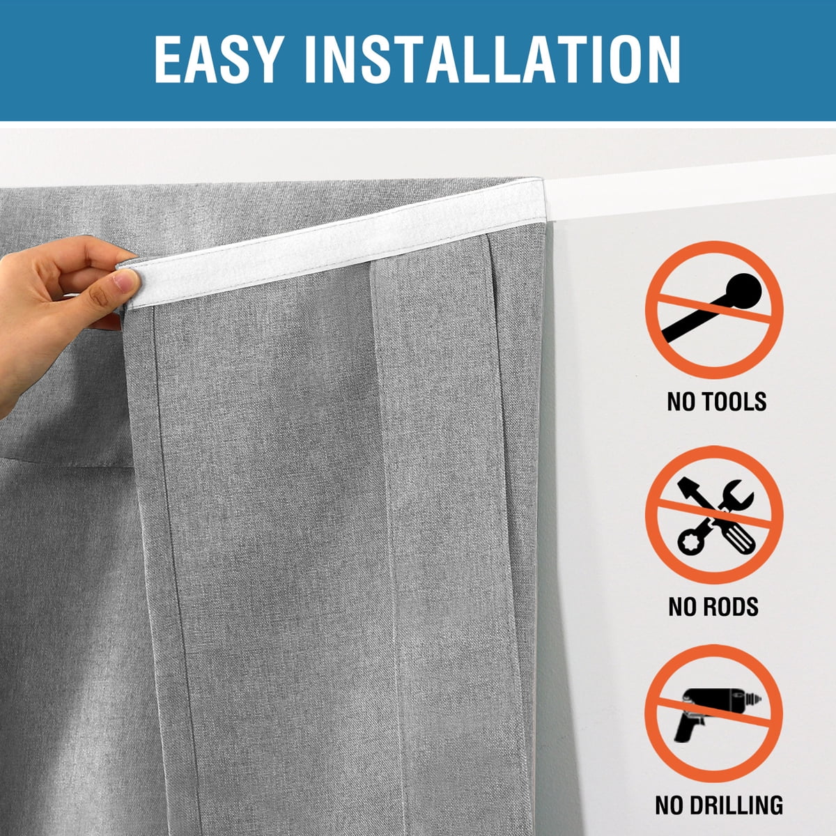 Blackout French Door Blinds For Glass Door Window, Light Blocking Privacy Door Window Drapes For Front Door - Style 2