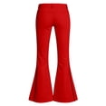 thumbnail image 5 of CONZONE Flared Pants For Big Girls Striped Graphic Elastic Waist Drawstring Girls Pants With Pockets Slim Fit Stretchy Fall Trousers For Girls Size 13-14 Years Red, 5 of 6