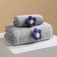thumbnail image 1 of ¡Ahorra Más!, Toalla de terciopelo coral bordada con girasoles, absorbente y espesa, para lavado facial, para adultos, juego de toallas para limpieza del hogar y cabello seco Akmoler, 1 of 9