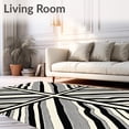thumbnail image 2 of ODIKA 2'x3' Machine Washable Non-Slip Area Rug, Herringbone Showcasing Zigzag Transitional High Traffic Rug, Black, 583062, 2 of 7
